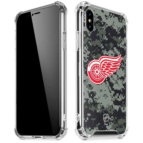 NHL Detroit Red Wings Camo iPhone XS Max Clear Case